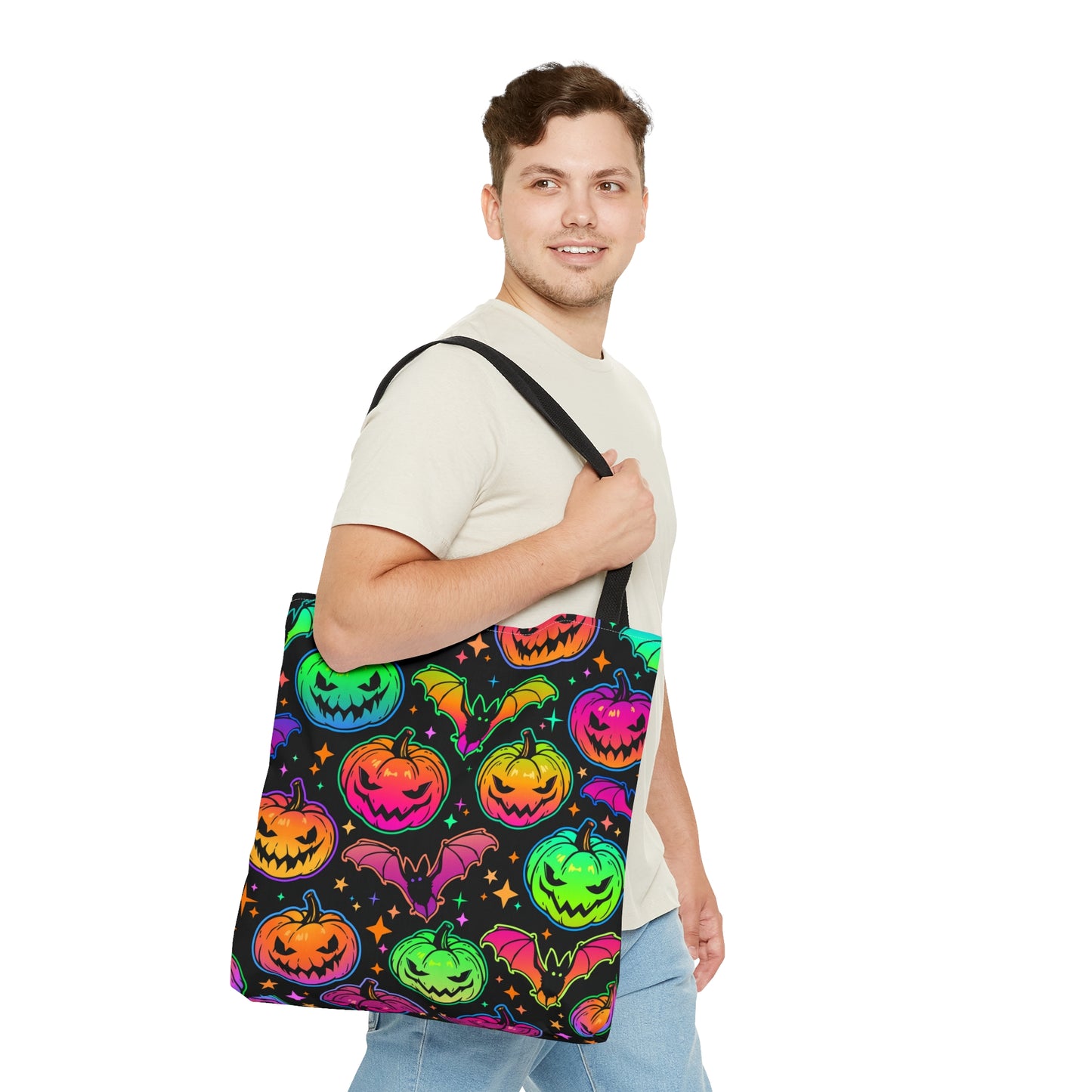 Neon Pumpkin Tote Bag