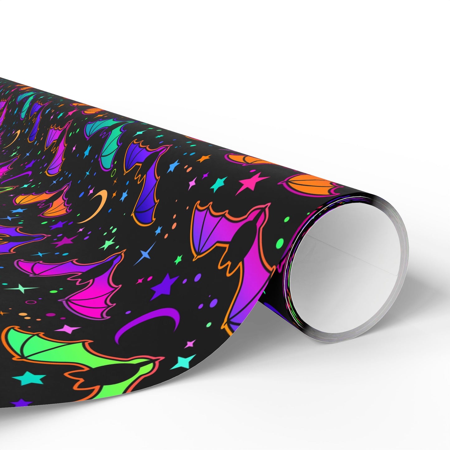 Neon Bats Wrapping Paper