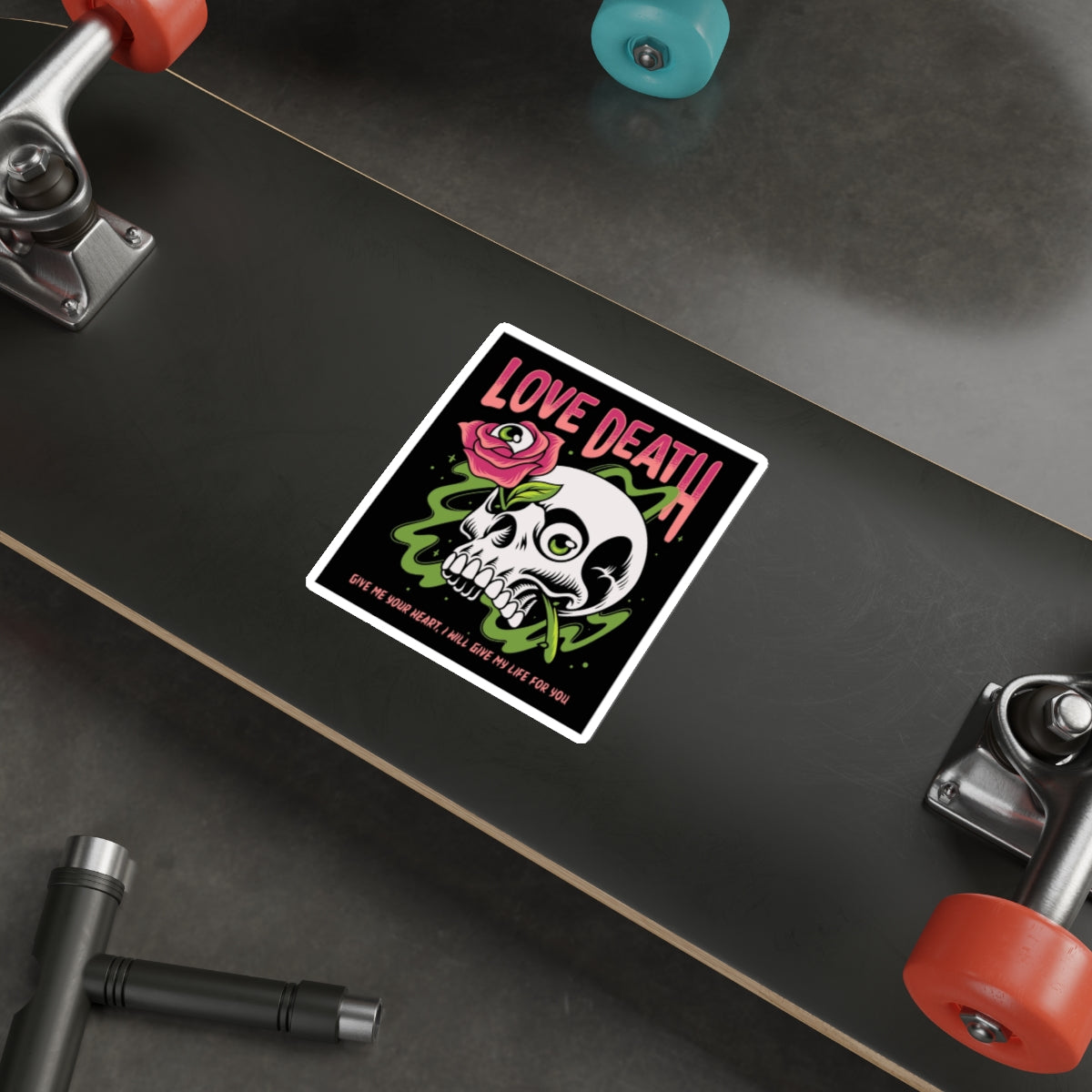 Skull And Rose Stickers