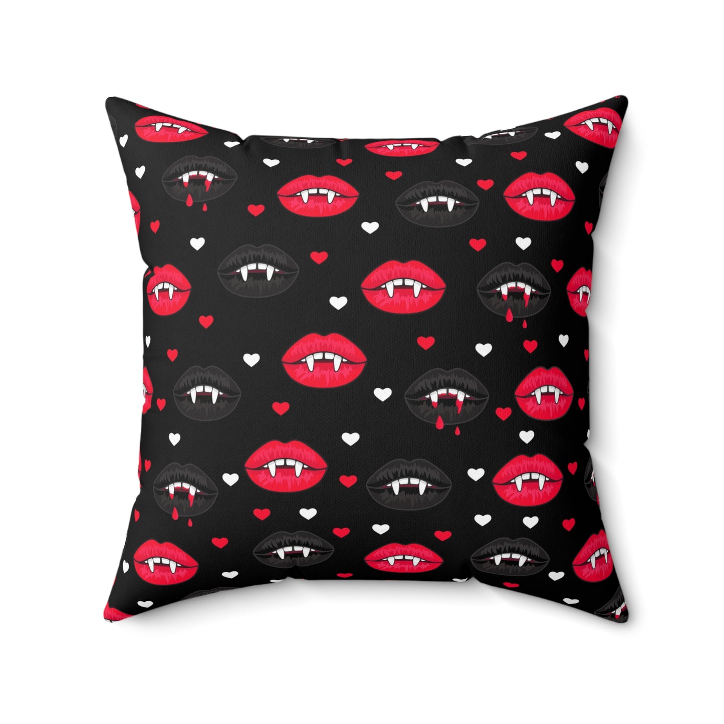 Vampire Fangs Square Pillow