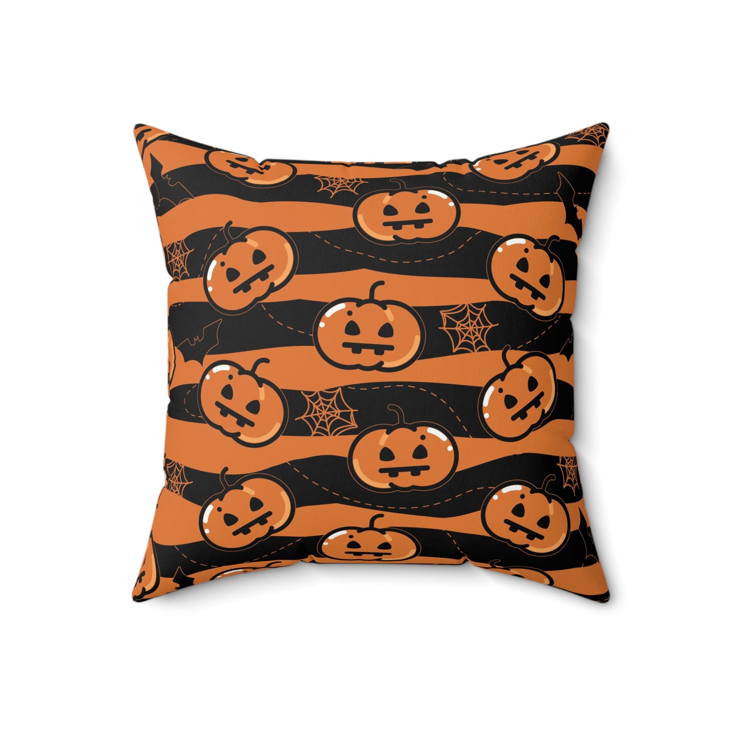 Halloween Stripes Square Pillow