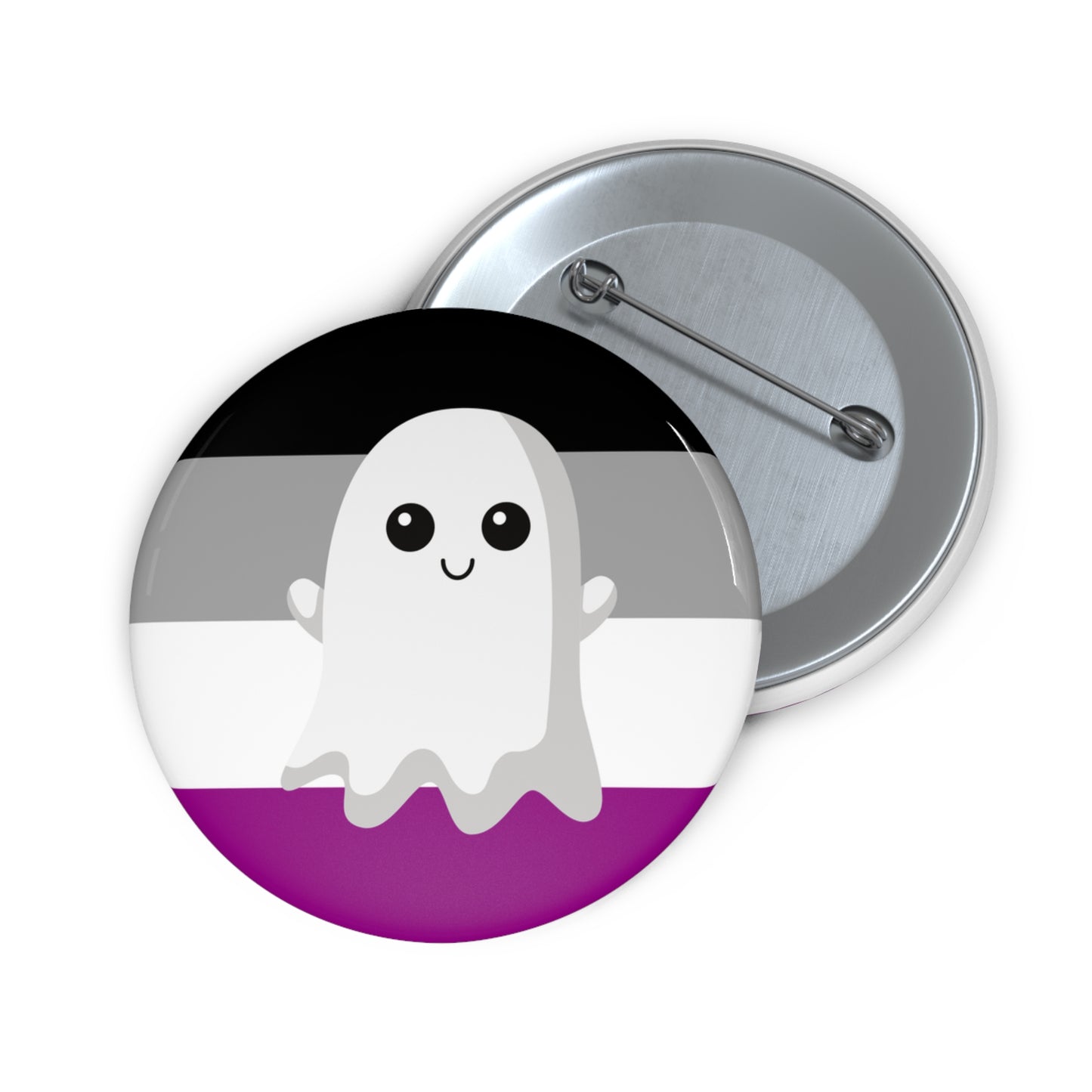 Asexual Pride Ghost Pin Buttons