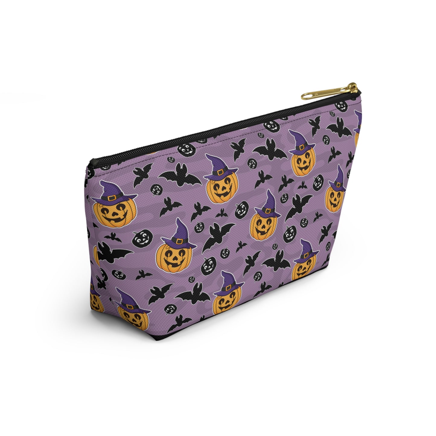 Pumpkin And Bats Accessory Pouch