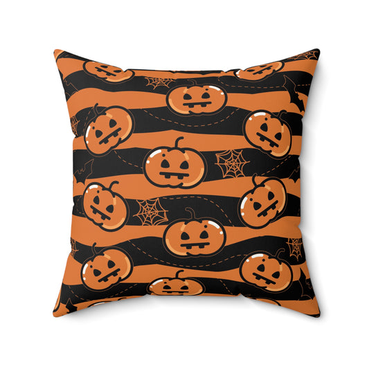 Halloween Stripes Square Pillow