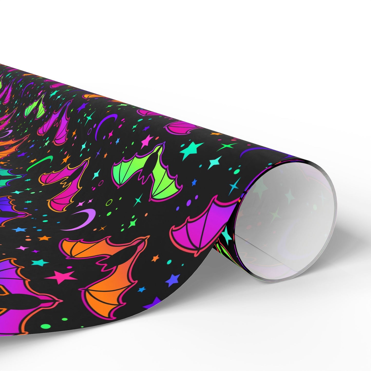 Neon Bats Wrapping Paper