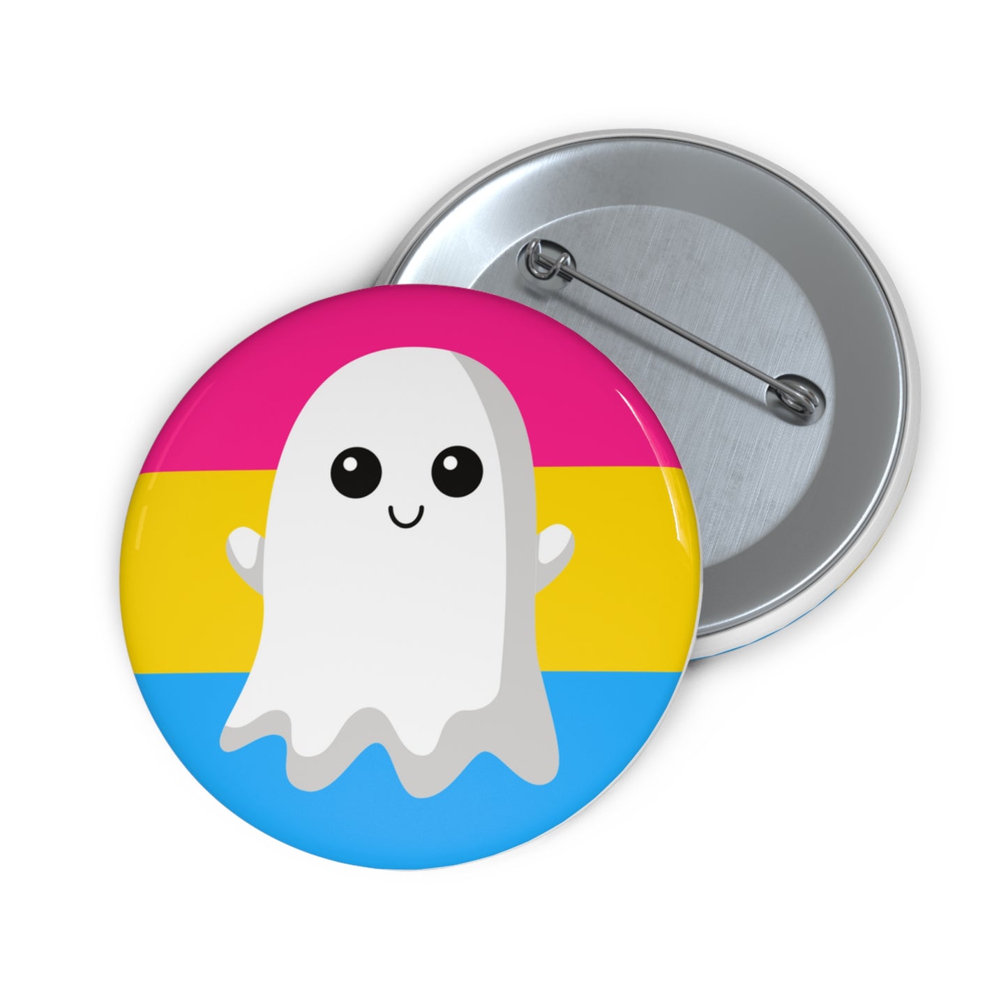 Pansexual Pride Ghost Pin Buttons