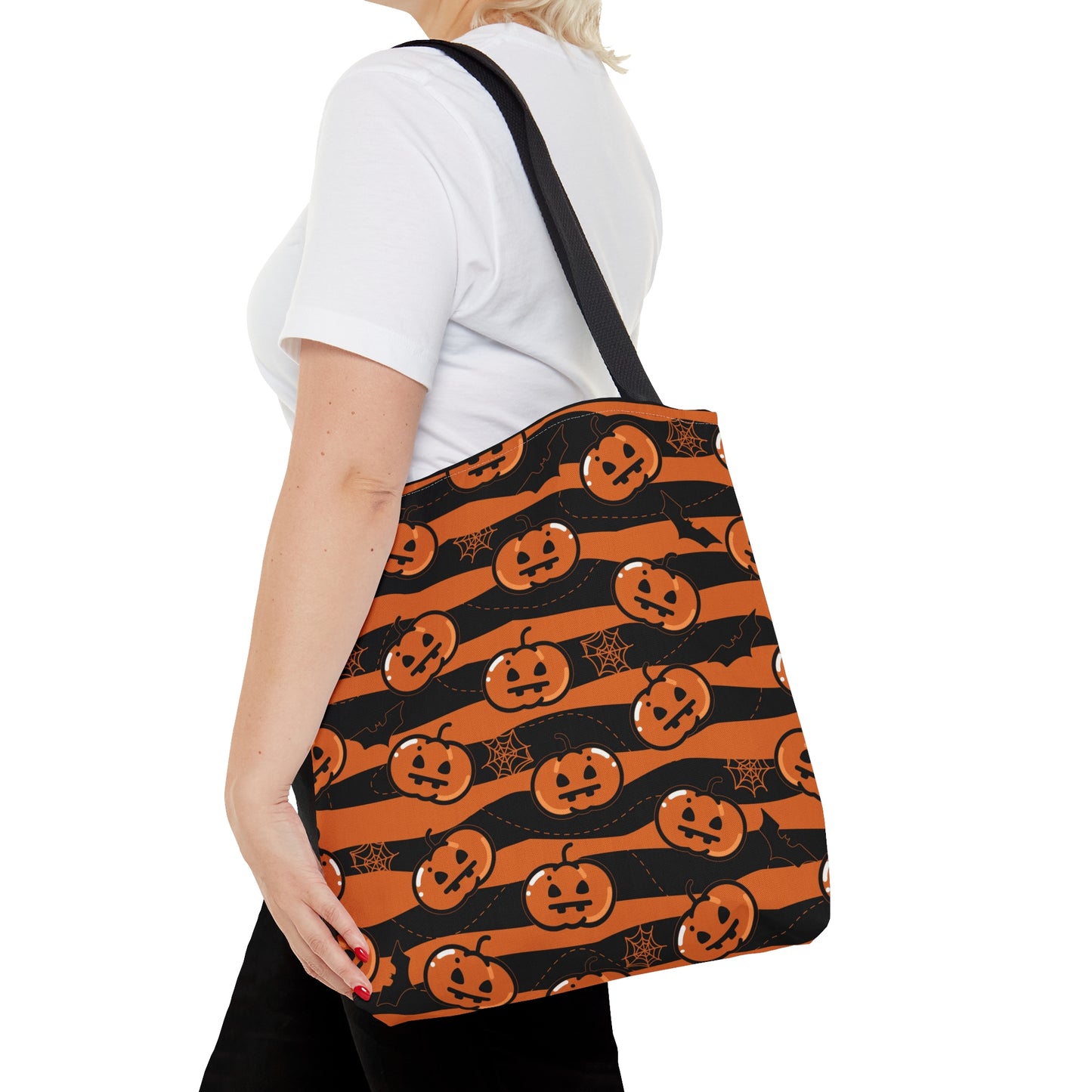 Halloween-Streifen-Stofftasche