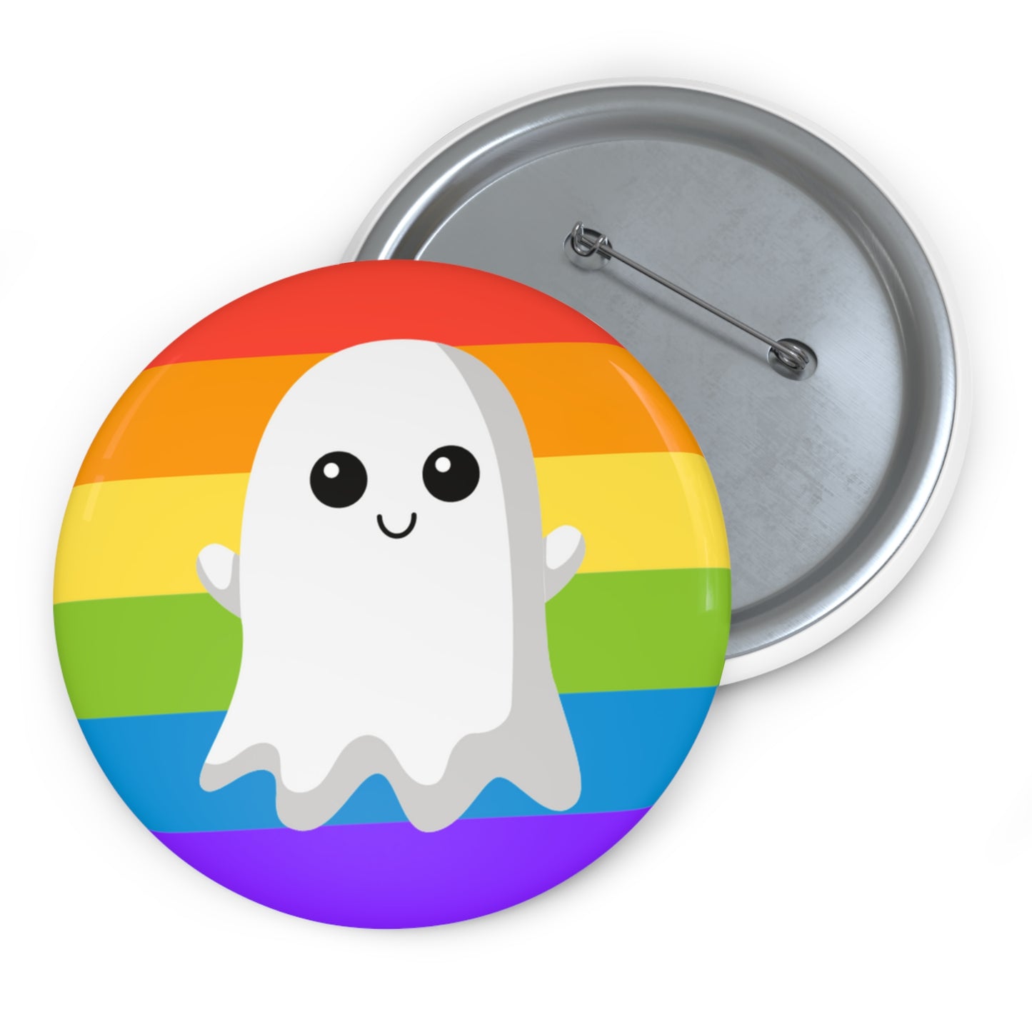 Pride Ghost Pin Buttons