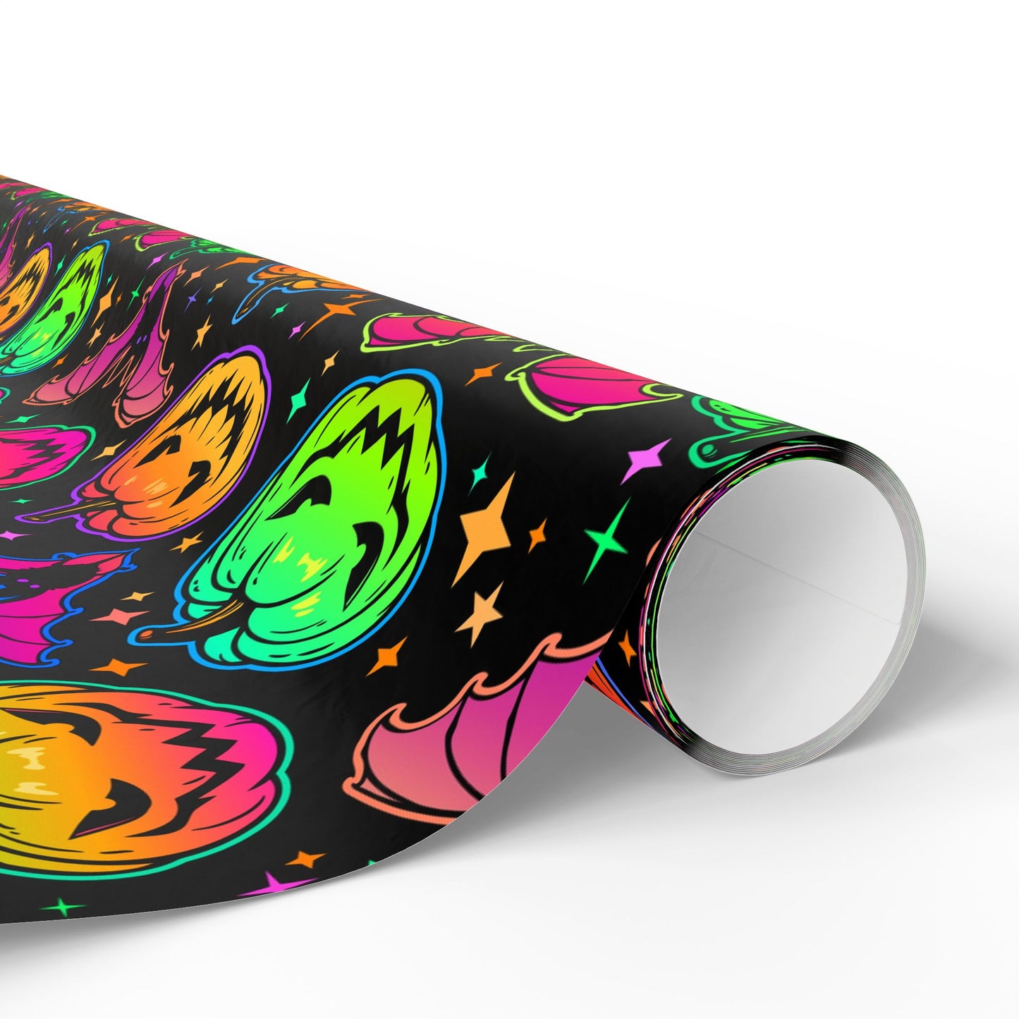 Neon Pumpkin Wrapping Paper