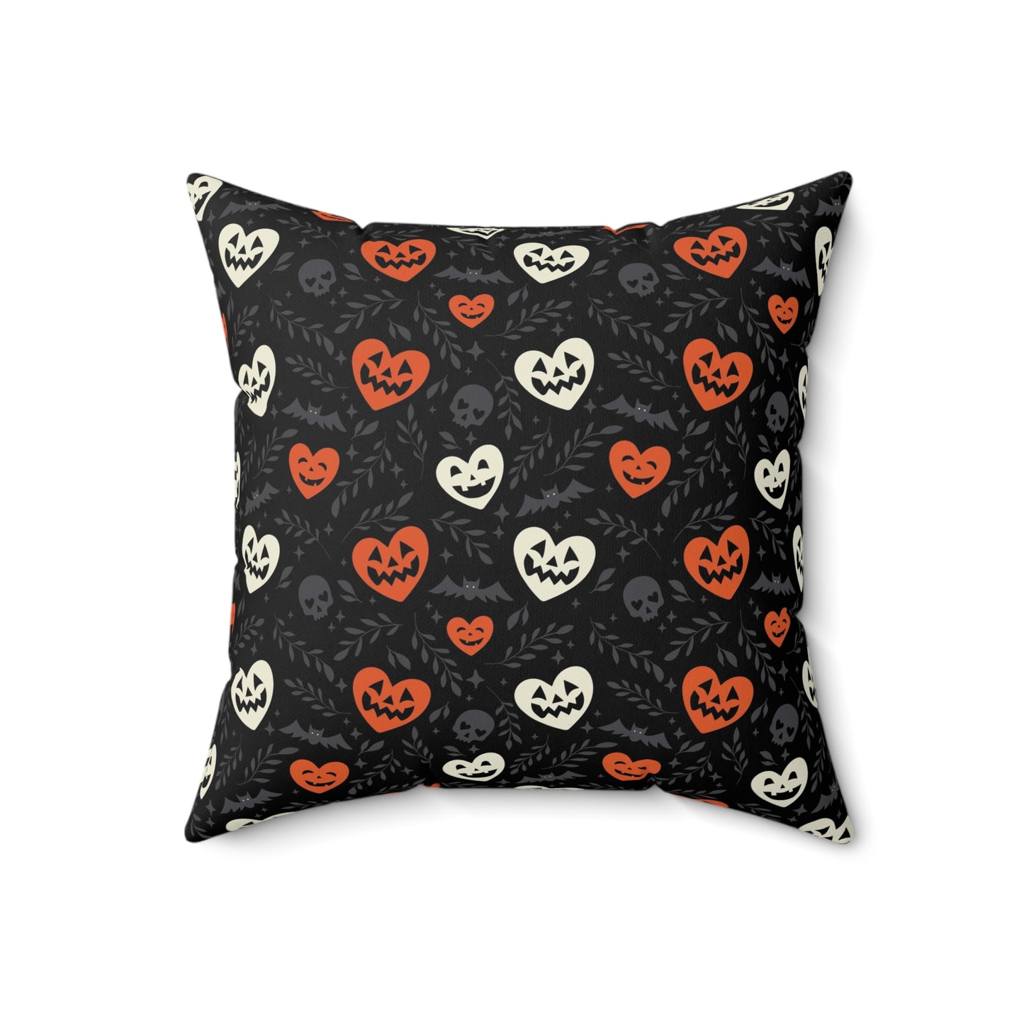 Halloween Hearts Square Pillow