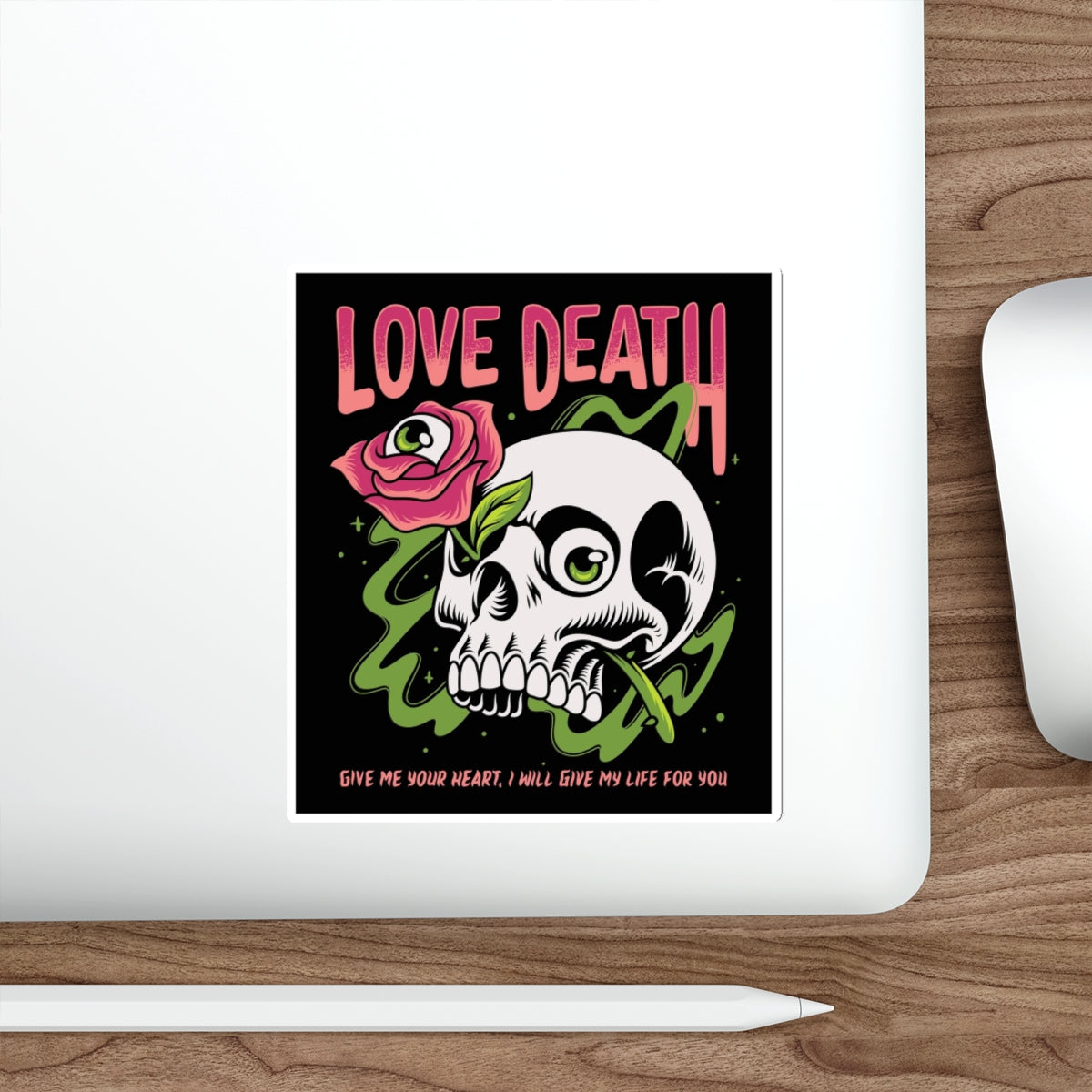 Skull And Rose Stickers