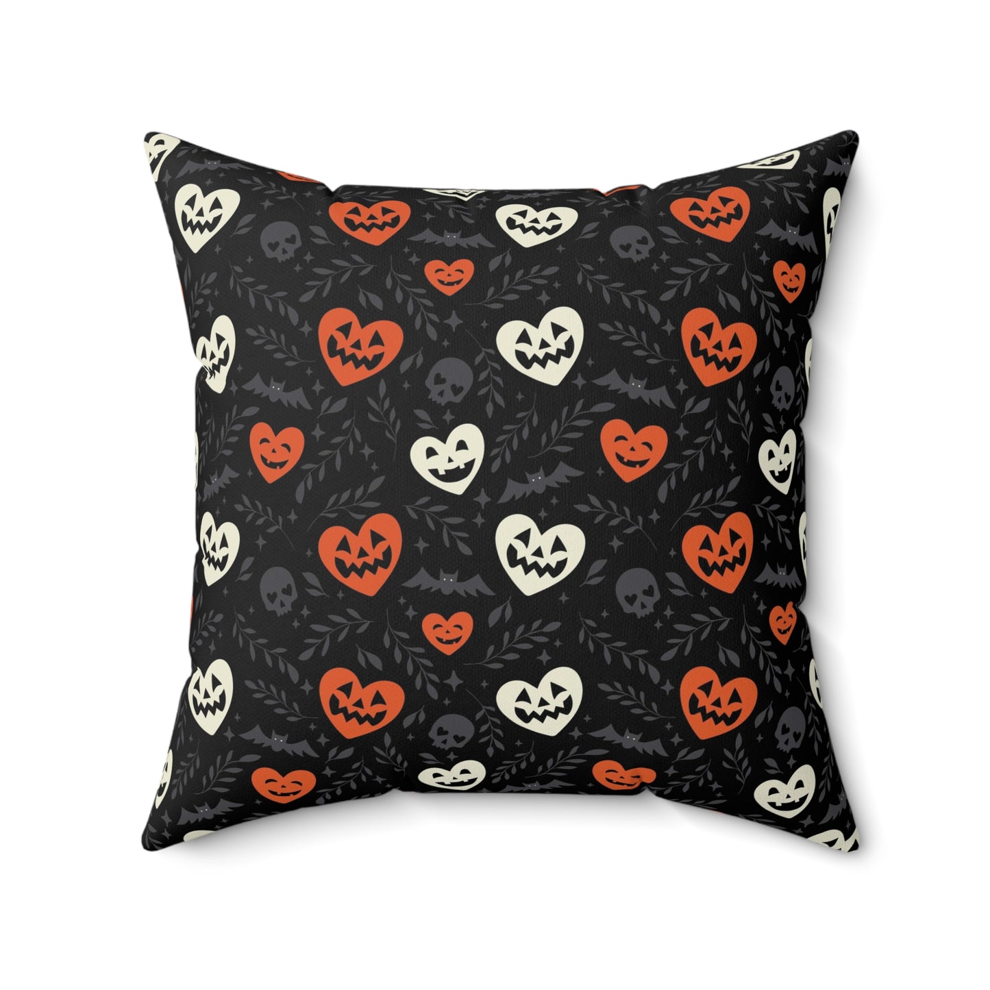 Halloween Hearts Square Pillow