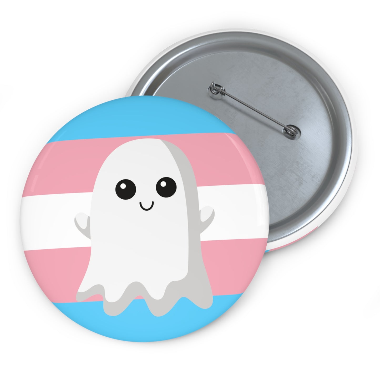 Trans Pride Ghost Pin Buttons