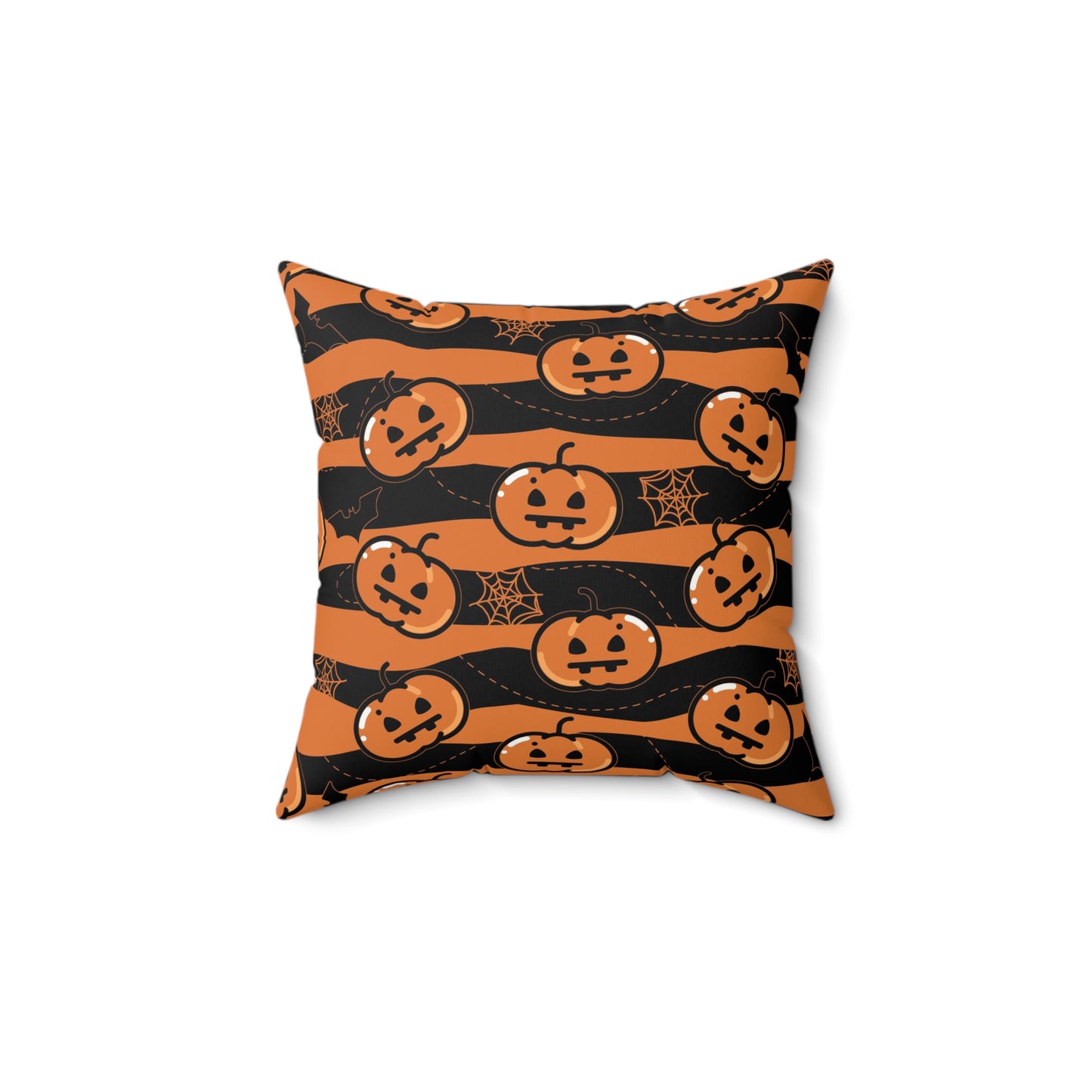 Halloween Stripes Square Pillow