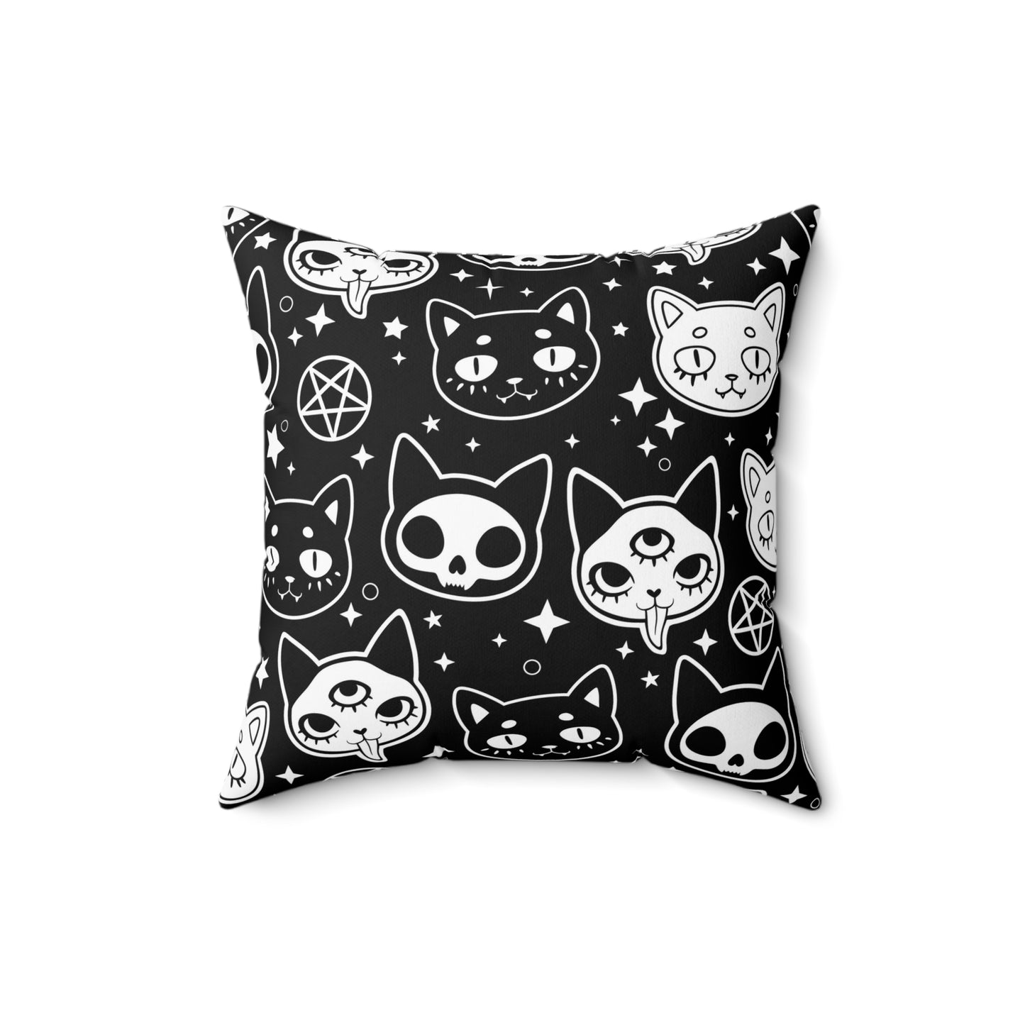 Spooky Cat Square Pillow