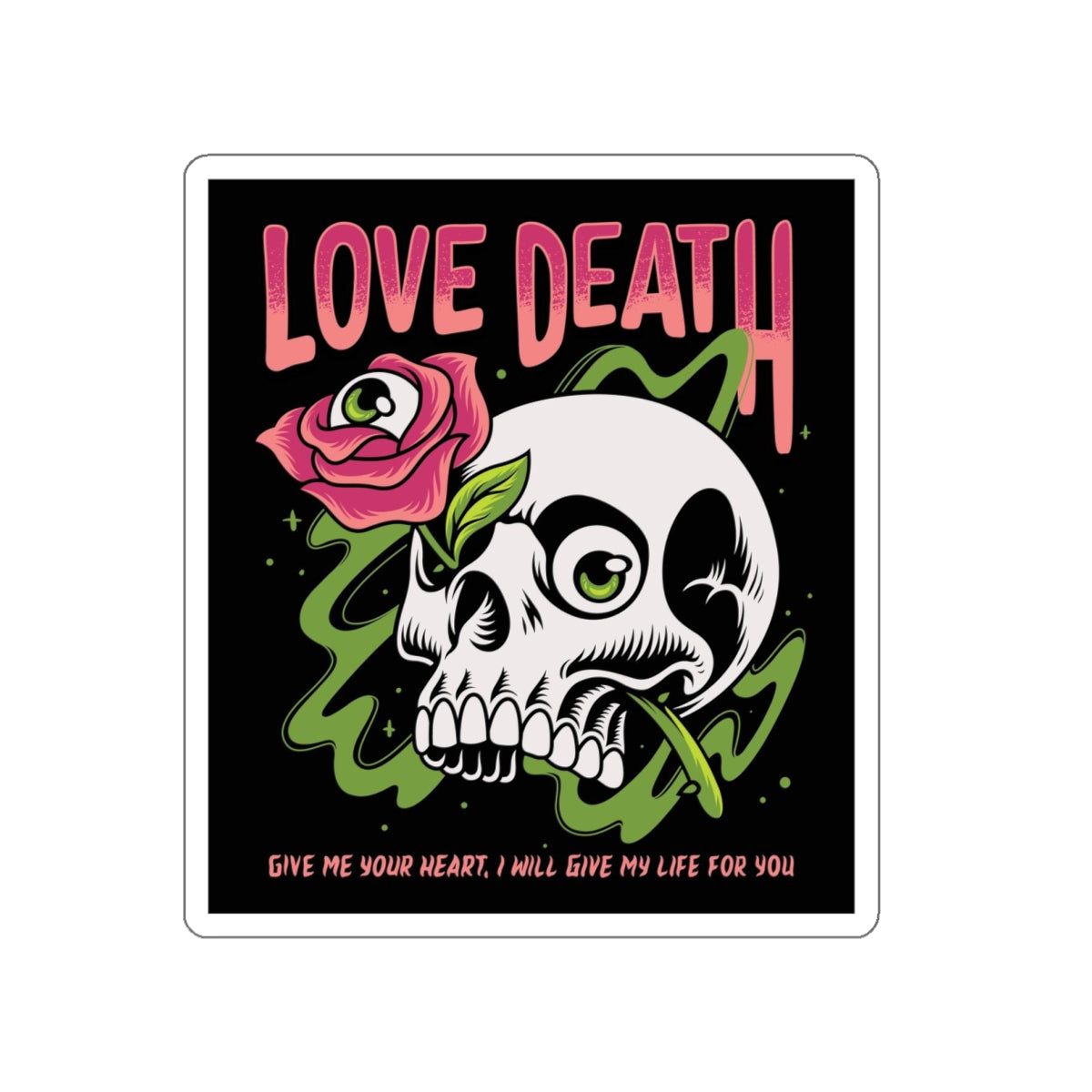 Skull And Rose Stickers