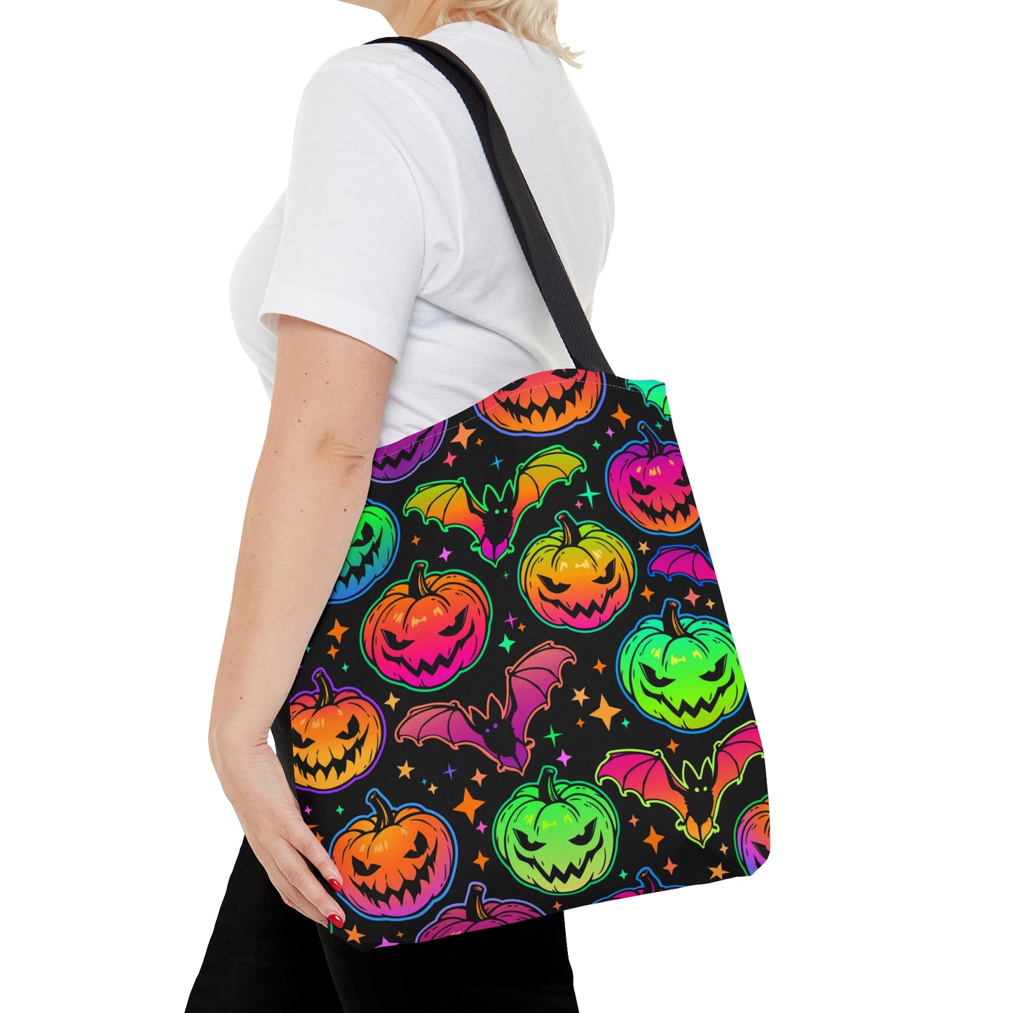 Neon Pumpkin Tote Bag