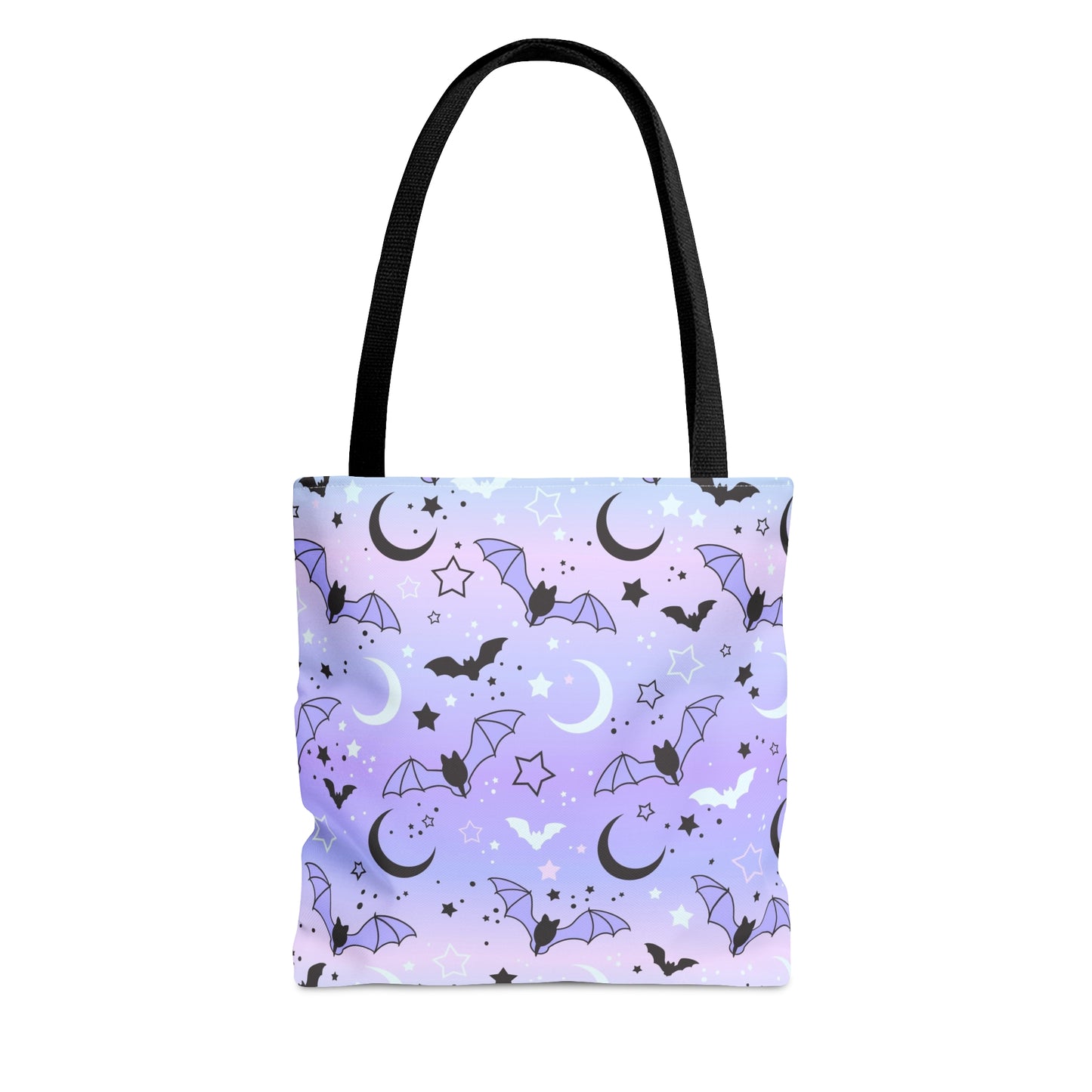 Mond und Fledermäuse Stofftasche