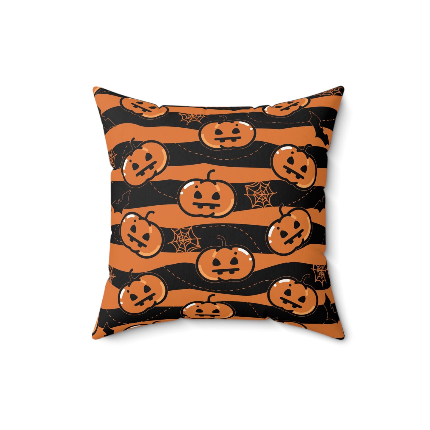 Halloween Stripes Square Pillow