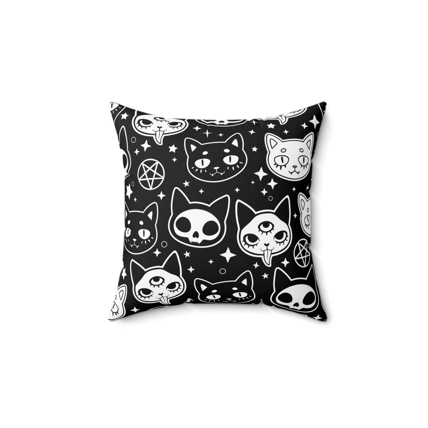 Spooky Cat Square Pillow