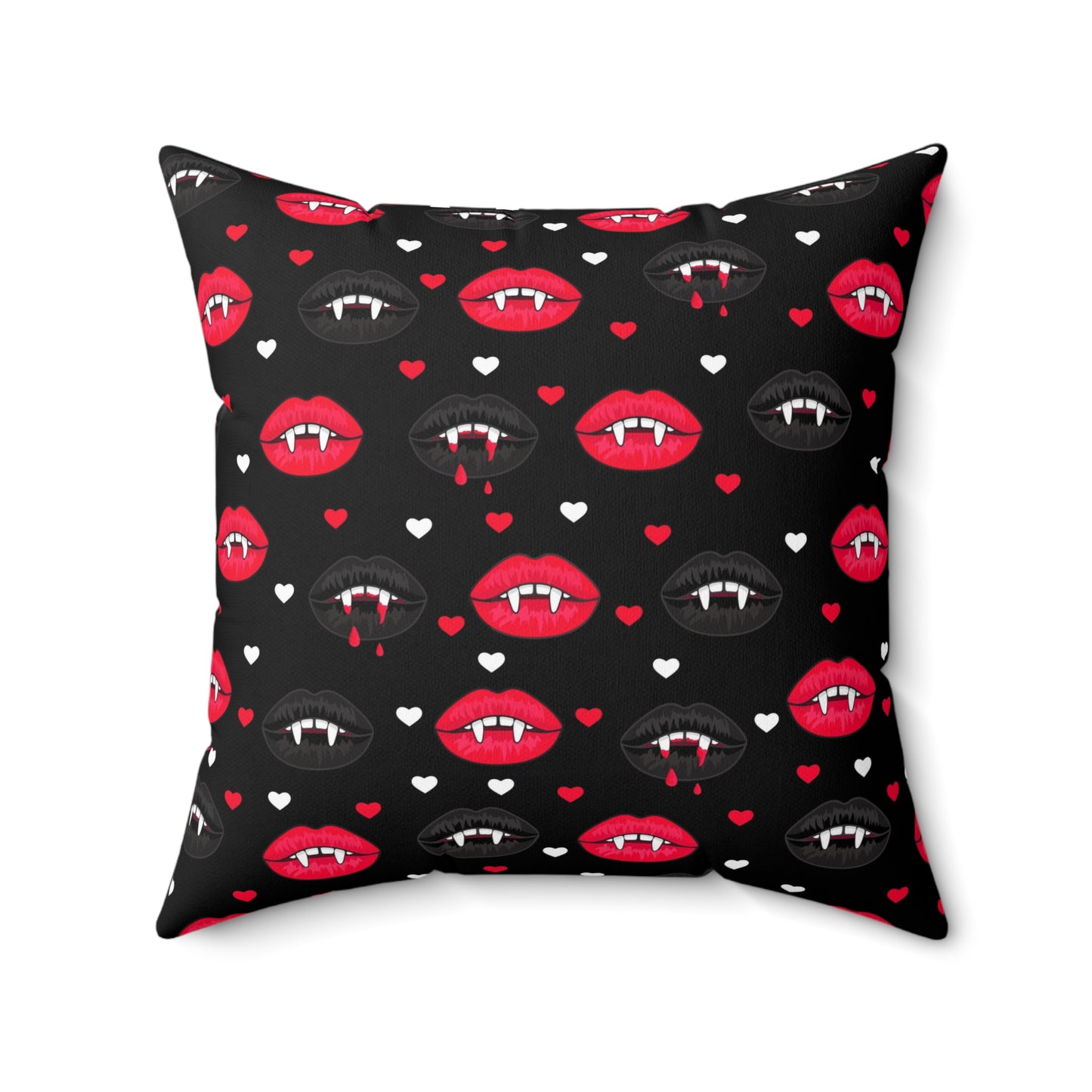 Vampire Fangs Square Pillow