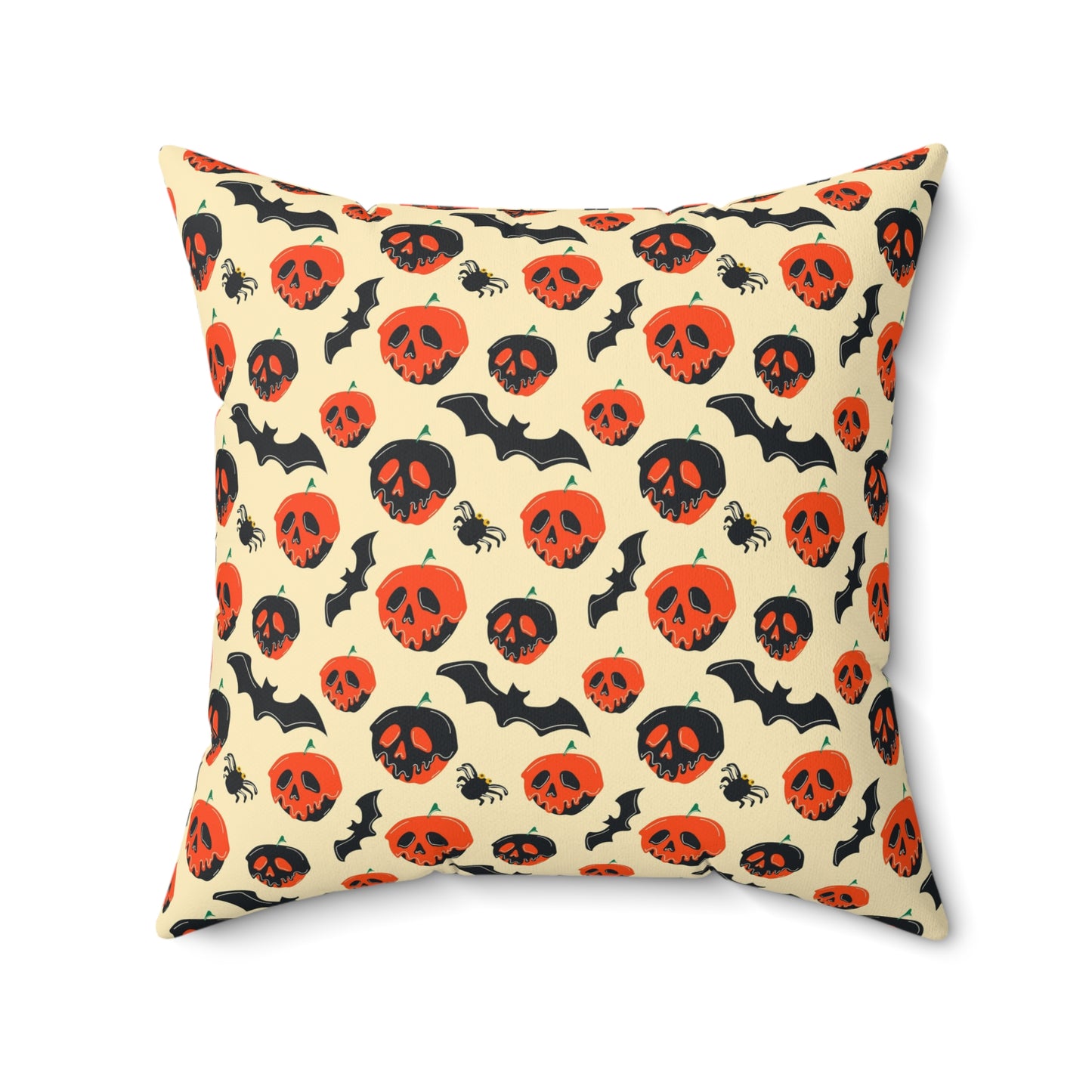 Poisoned Apple And Bats Square Pillow