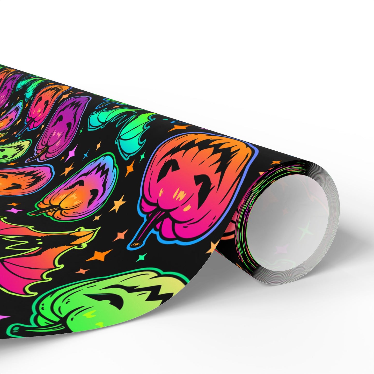 Neon Pumpkin Wrapping Paper