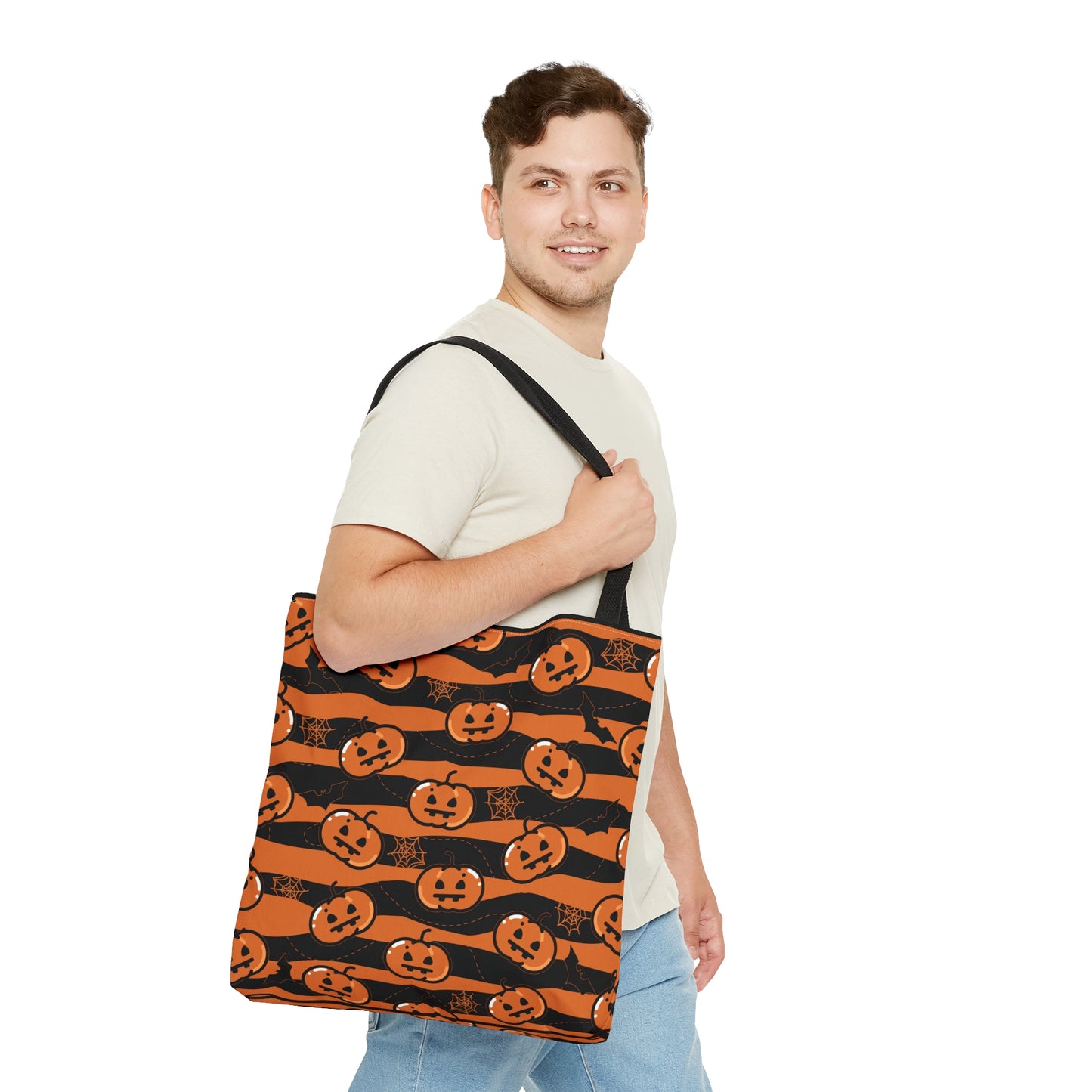 Halloween-Streifen-Stofftasche