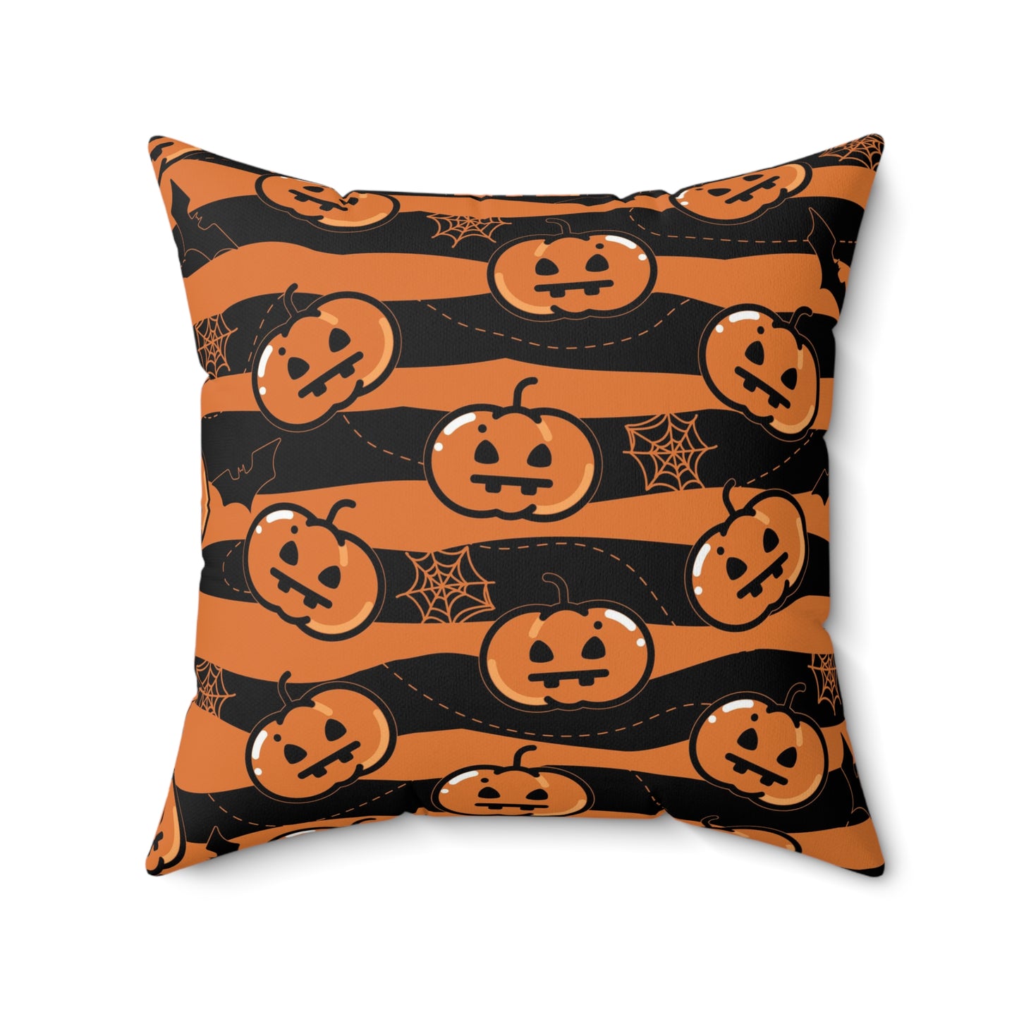 Halloween Stripes Square Pillow