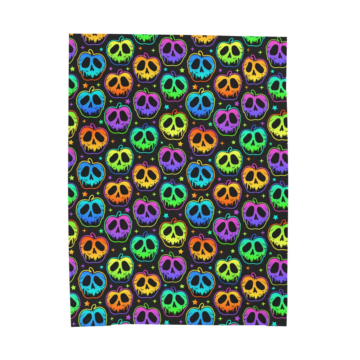 Neon Poisoned Apple Plush Blanket