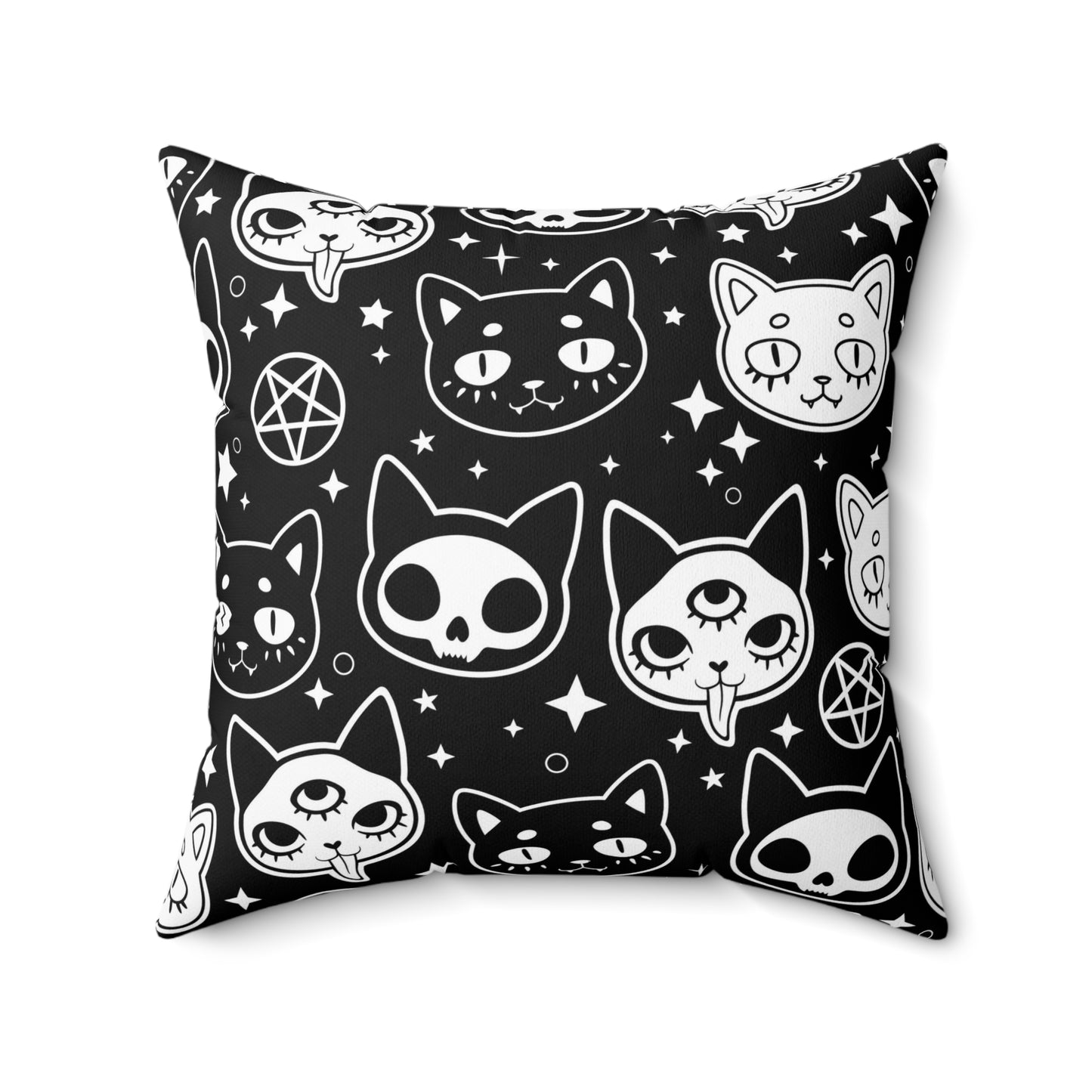 Spooky Cat Square Pillow