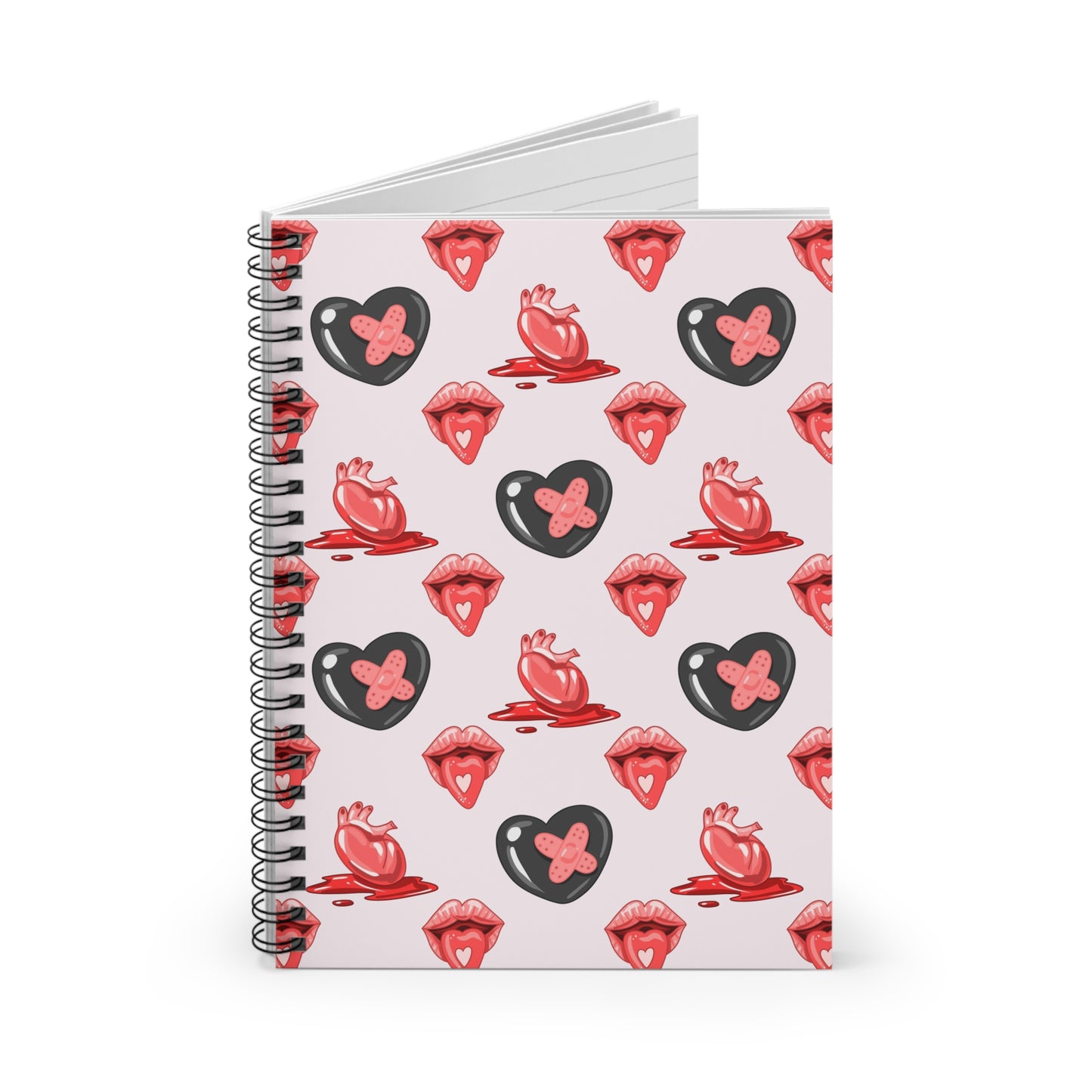 Creepy Hearts Spiral Notebook