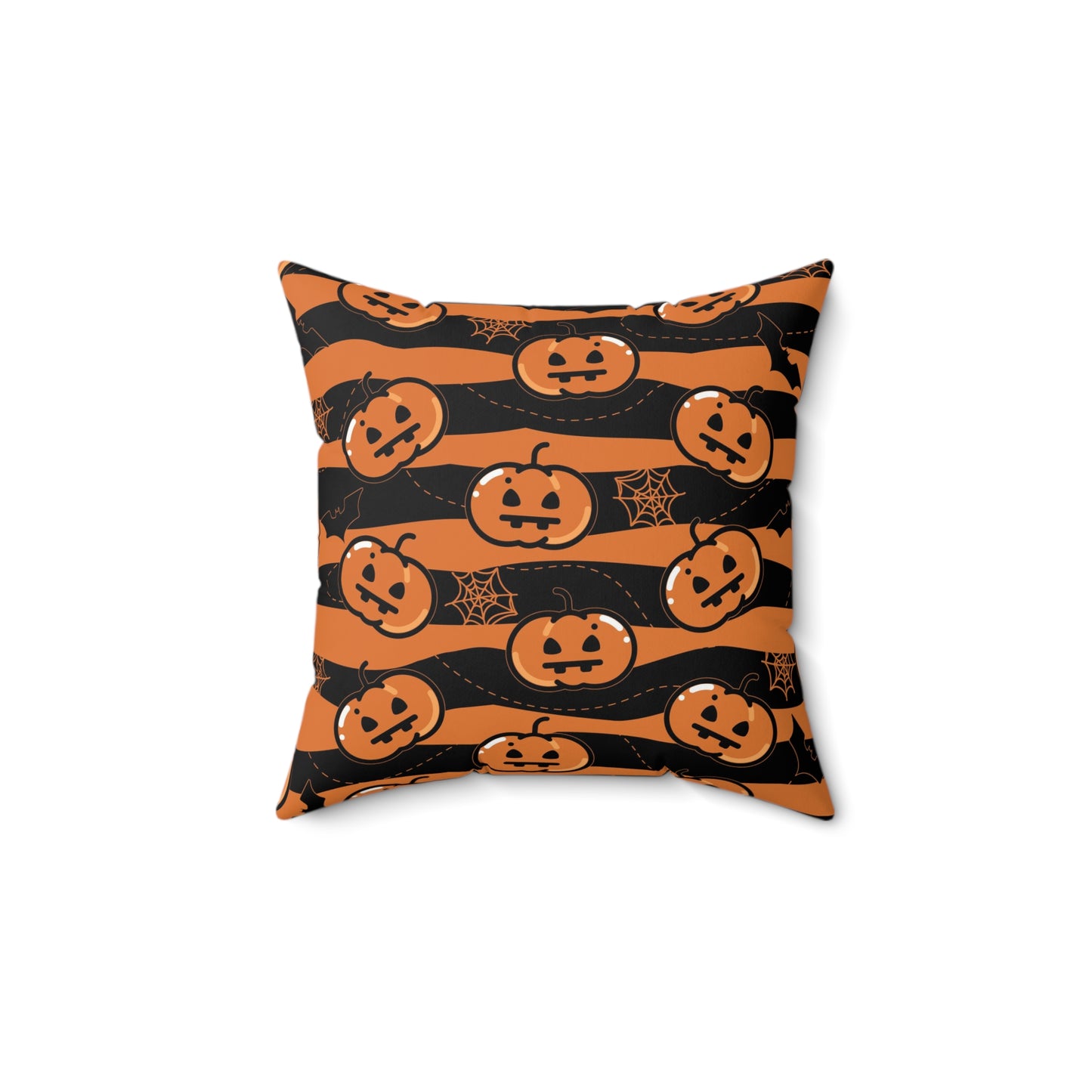 Halloween Stripes Square Pillow