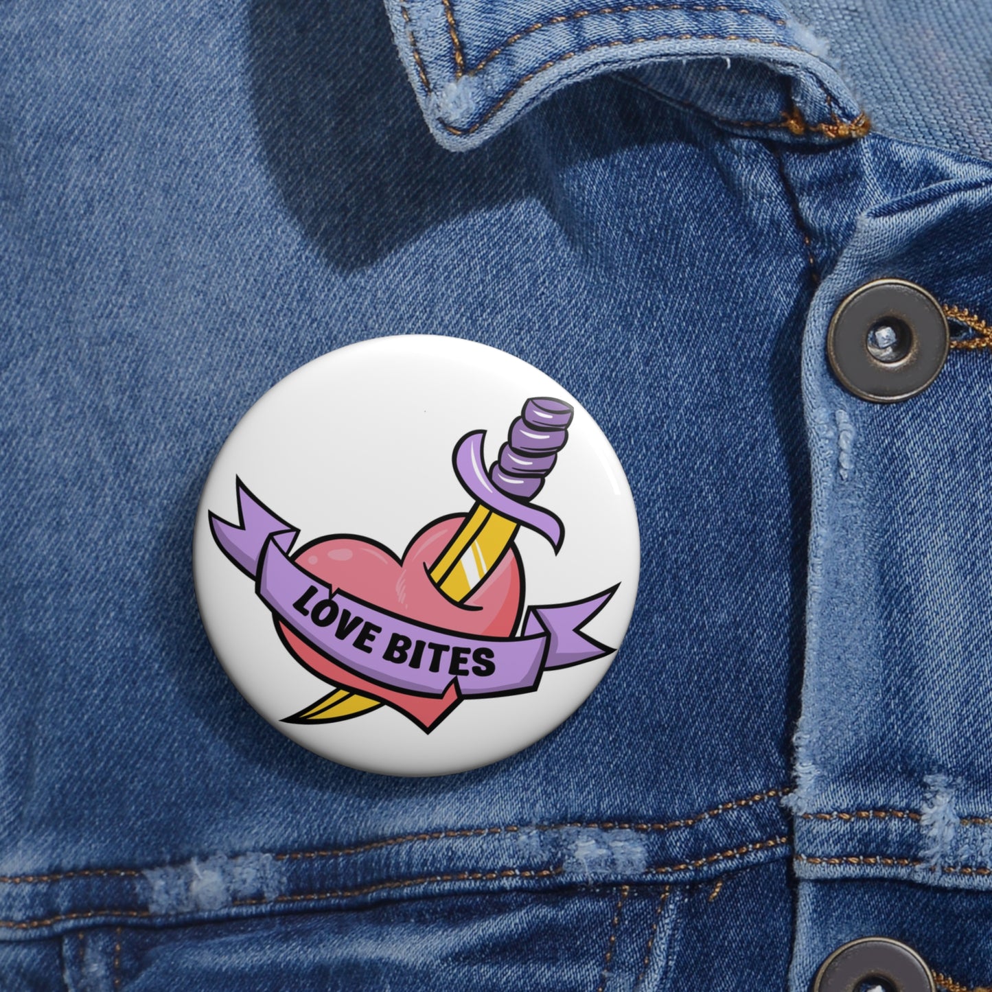 Love Bites Pin Buttons