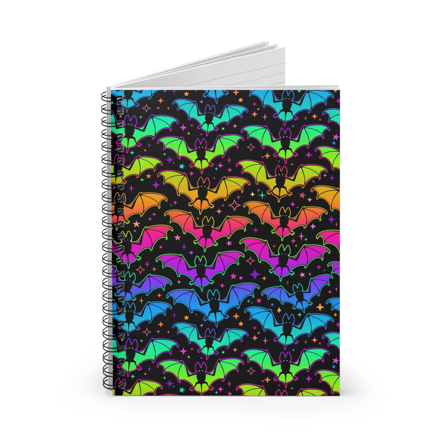 Neon Bat Spiral Notebook