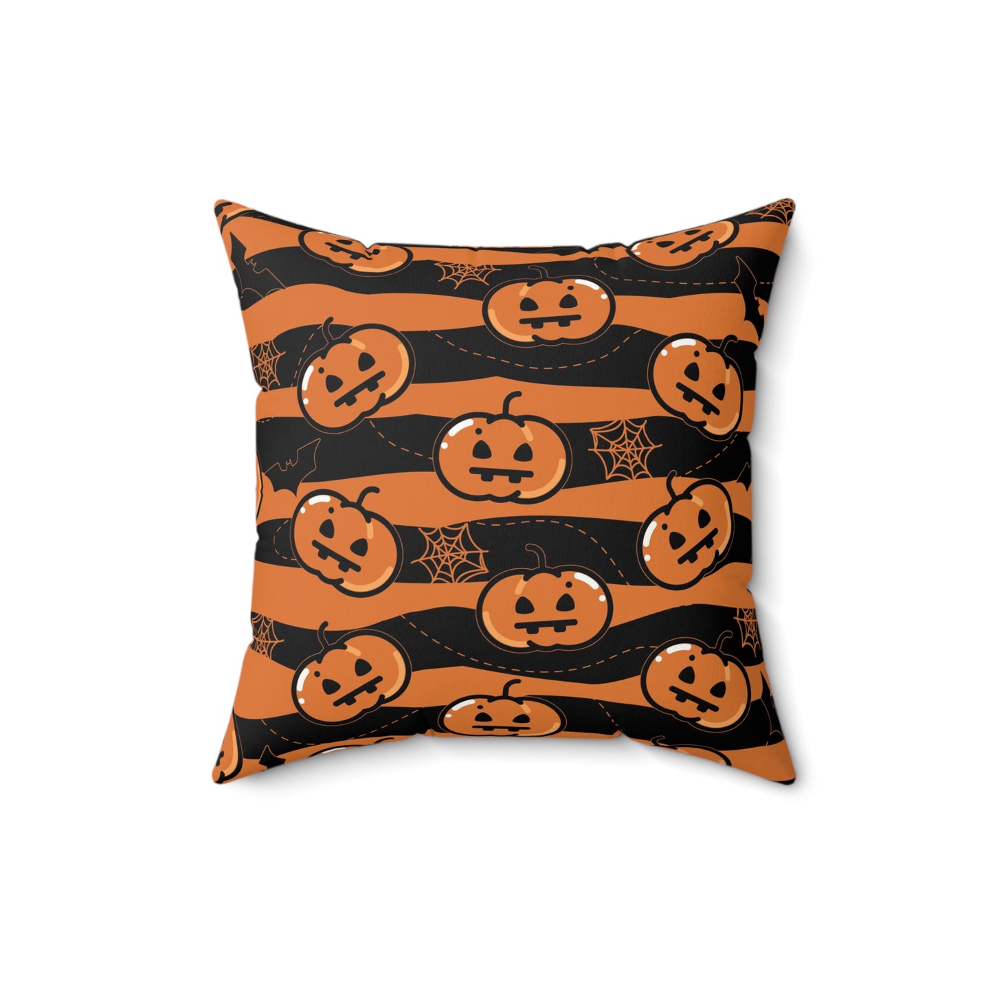 Halloween Stripes Square Pillow