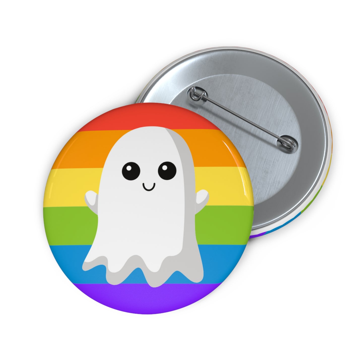 Pride Ghost Pin Buttons