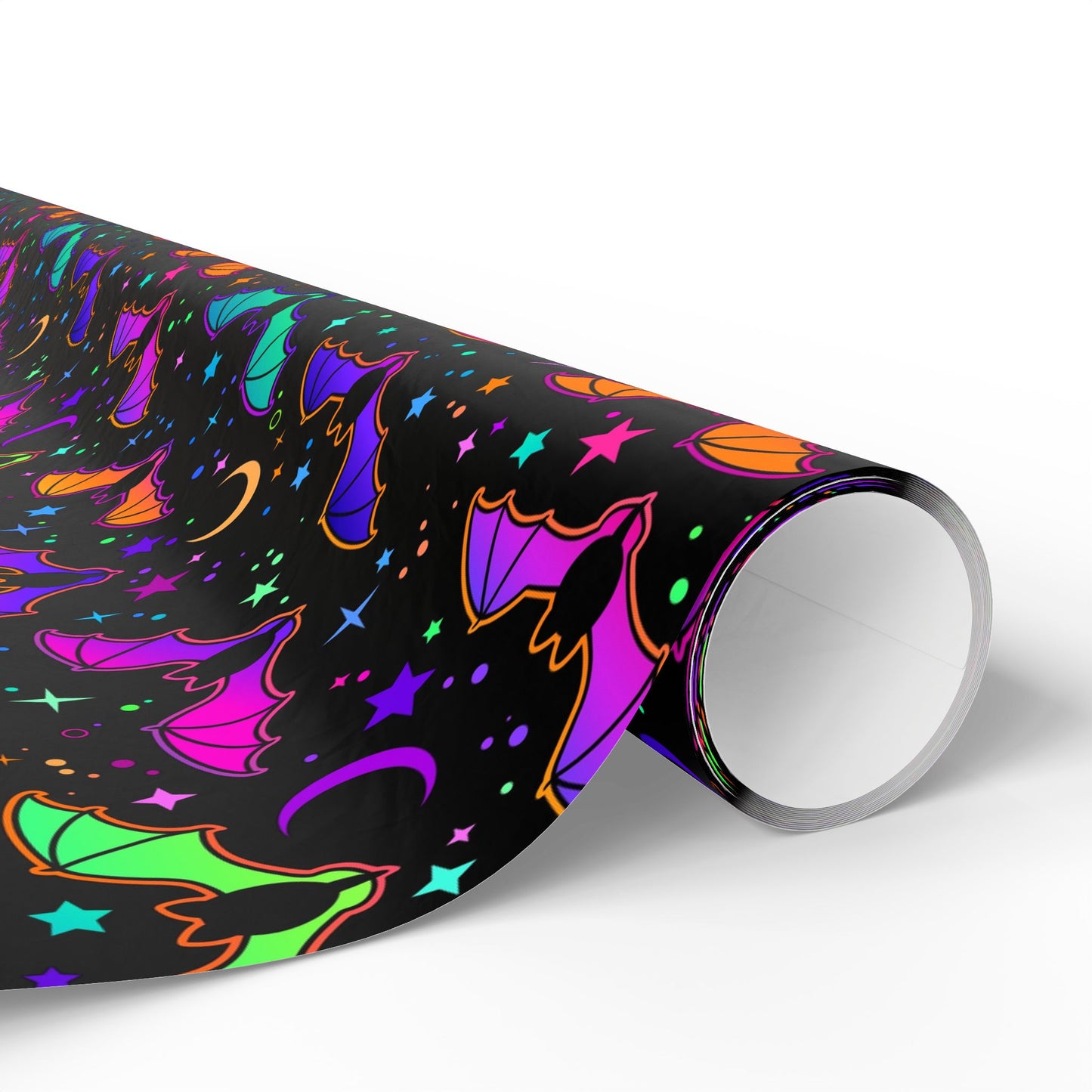 Neon Bats Wrapping Paper