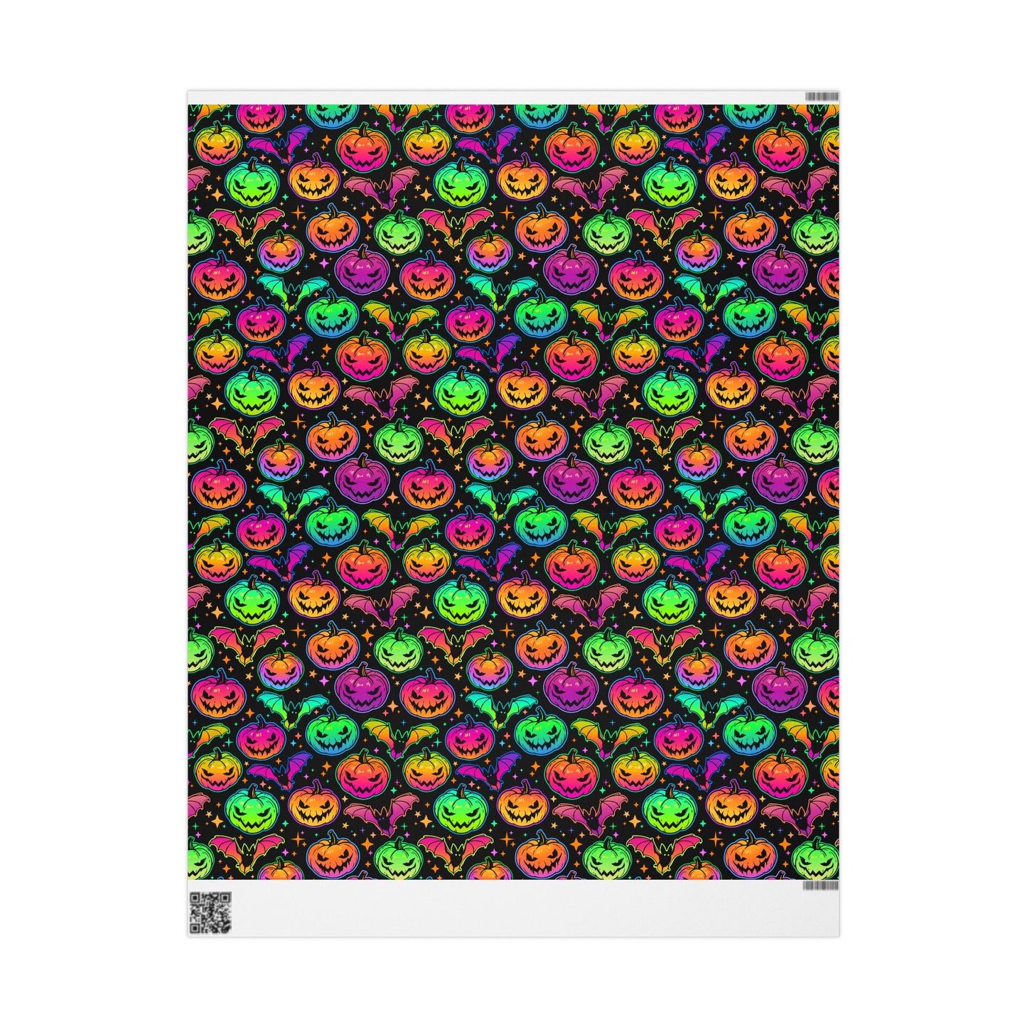 Neon Pumpkin Wrapping Paper