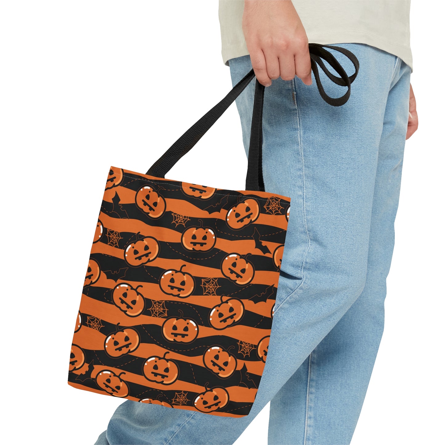 Halloween-Streifen-Stofftasche